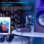 AIYIMA Audio DAC-A2 PRO USB Gaming DAC Headphone Amplifier Hub USB Mini Decoder for PS5 Desktop Gaming Headset Active Speakers
