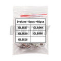 50pcs 5 values * 10pcs LDR Photo Light Sensitive Resistor Photoelectric Photoresistor Kit for 5516 5528 5537 5539 5549