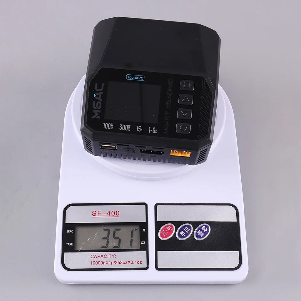 ToolkitRC M6AC 15A 300W Multifunctional LiPo Battery Charger Smart 1-6S Balance for RC Models - High Power RC Accessory