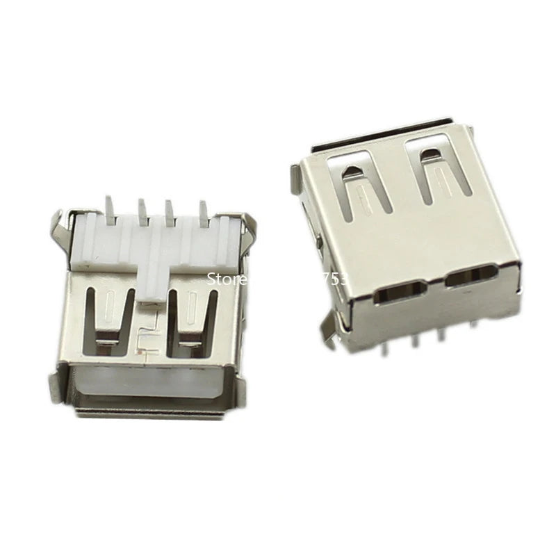 5PCS USB Interface Socket Type A Standard Port Female Male Solder Jacks Connector DIP Straight Vertical Bend Needle PCB Socket