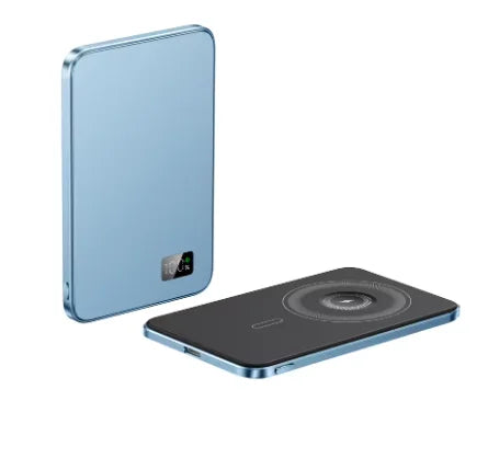 New Ultra Thin Alloy Powerbank Magnetic Power Bank Wireless Fast Charger For iPhone 16 15 14 13 12 Backup Battery For Magsafe
