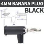 4mm 90 Degree Stackable Banana Plug, Solderless Side Entry Connector for Multimeter Test Leads, Audio Equipment and Power Supply