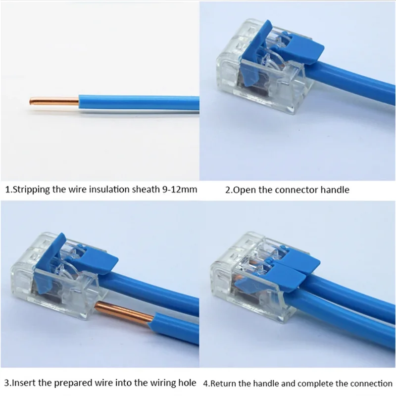 75Pcs Box Electrical Lever Wire Connectors 2 Pin 3 Pin 5 Pin Electric Cable Clamp Mini Quick Wire Terminal Push-in Connector