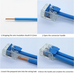 75Pcs Box Electrical Lever Wire Connectors 2 Pin 3 Pin 5 Pin Electric Cable Clamp Mini Quick Wire Terminal Push-in Connector