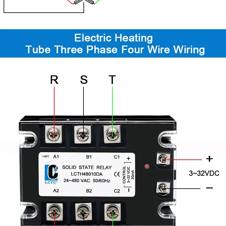 LCTC Three-phase Solid State Relay SSR 3 Phase 10A 25A 40A 60A 80A 100A 120A 150A 200A AC Control AC DC Control AC 25DA 380VAC