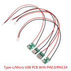 Type-c PCB With Cabel Converter Adapter Micro USB To DIP Female Connector Breakout Board Charging Cable Soldering Board Socket