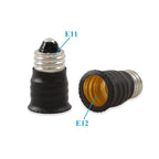 6pcs E11 to E12, E12-E11 Candelabra E12 to Mini Candelabra E11 Incandescent Halogen CFL LED Bulb Light Socket LampHolder Adapter