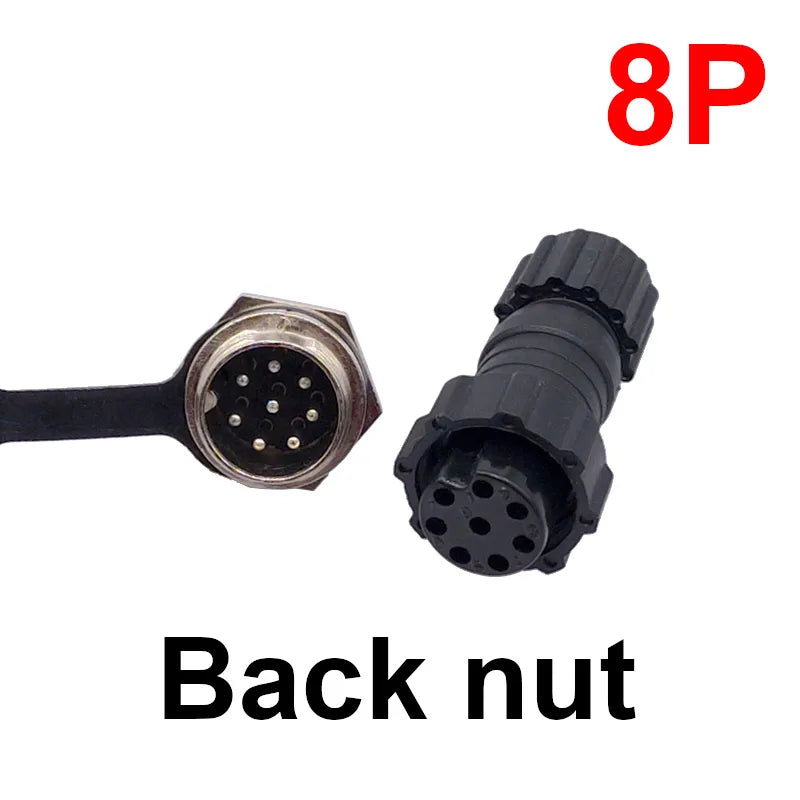 1Pcs Connector GX16 Waterproof Docking Back Nut Male&Female Plug And Socket 2pin3pin5pin6pin7pin8pin9pin10pin M16