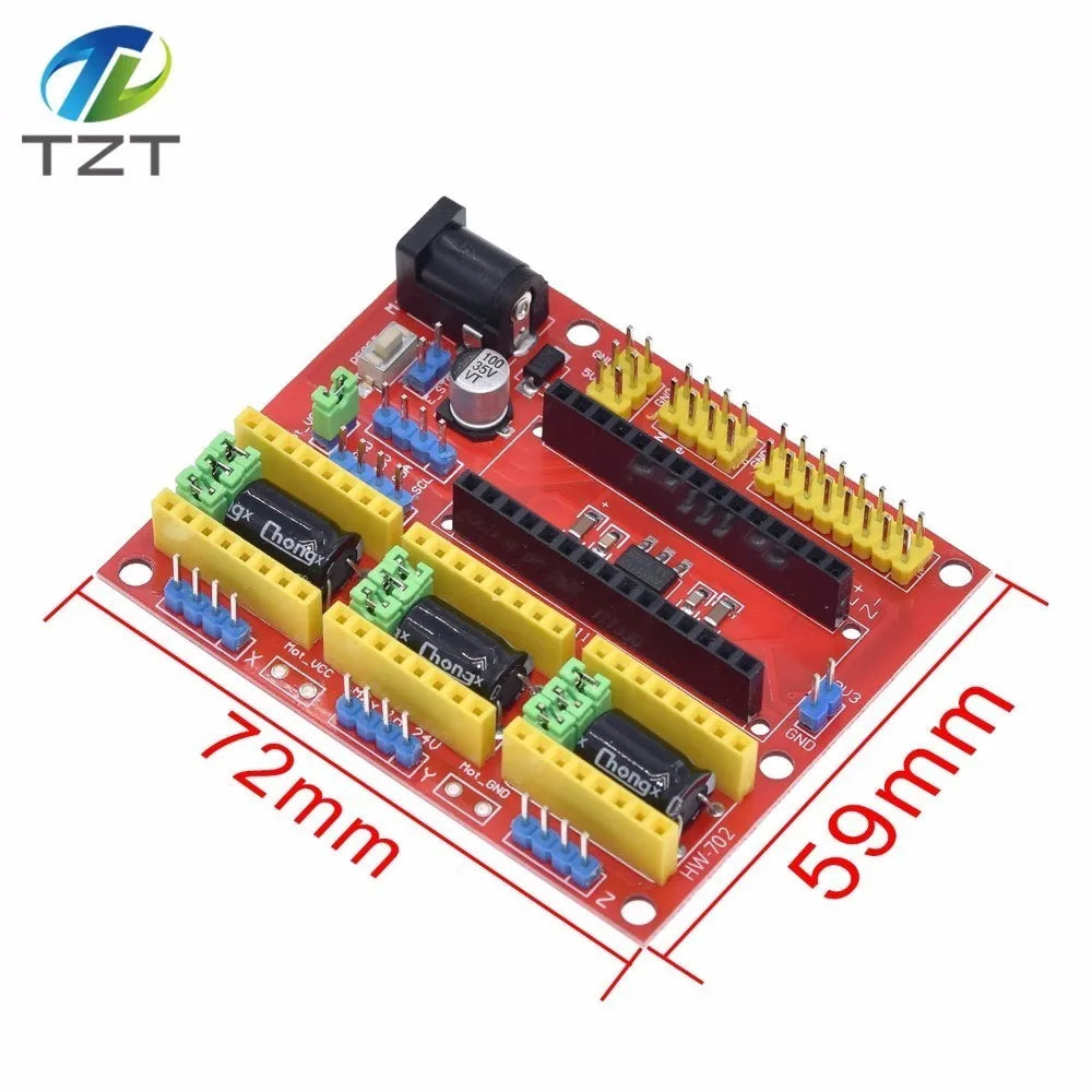 DIYTZT 1/3PCS New CNC Shield V4 Engraving Machine / 3D Printer / A4988 Driver Expansion Board for arduino DIY KIT