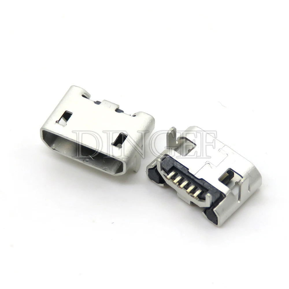 20PCS 5 Pin 10 Pin SMT Socket Connector Micro USB Type B Female Placement 12 Models SMD DIP Socket Connector