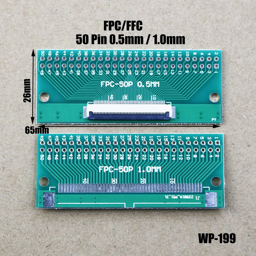 1pcs FPC/FFC Welding 0.5 Seat Connection 0.5mm Pitch Connector SMT To 2.54mm Flexible Cable Adapter Board 6 8 10 20 50 60 80 Pin