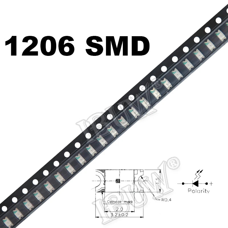 1Reel 0402 0603 0805 1206 1210 smd led Red Yellow Green White Blue light emitting diode Clear LED Light Diode Set