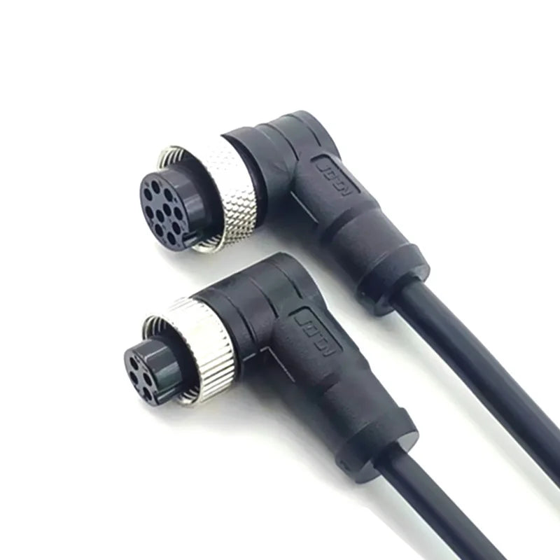 GX16 Double Elbow Female Welding Aviation Plug 2 3 4 5 6 7 8 9 10 Pin Pure Copper Connector Socket M16 with Cable Waterproof