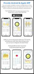 WitMotion WT901BLECL MPU9250 IMU BLE 5.0 Accelerometer Inclinometer, 3 Axis Acce+Gyroscope+Magnetometer BLE 50m for IOS/Android
