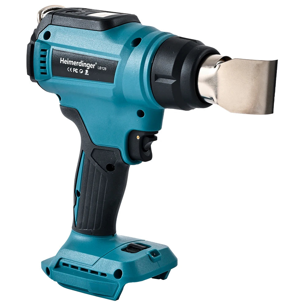 18V Cordless Heat Gun Shrink Wrapping Tool Hot Air Gun Air Dryer Soldering Thermal Blower with LED display, No battery