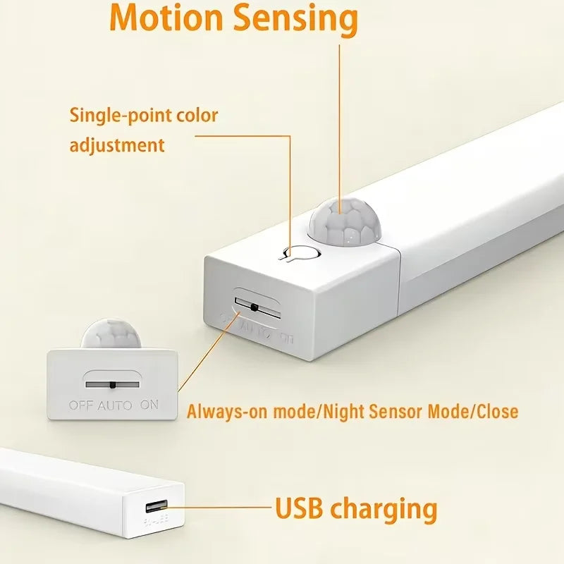 RGB Ambient Sensor Light -  Rechargeable Magnetic Wall Lamp Mood Ambient Light for Cabinet Hallway Stair