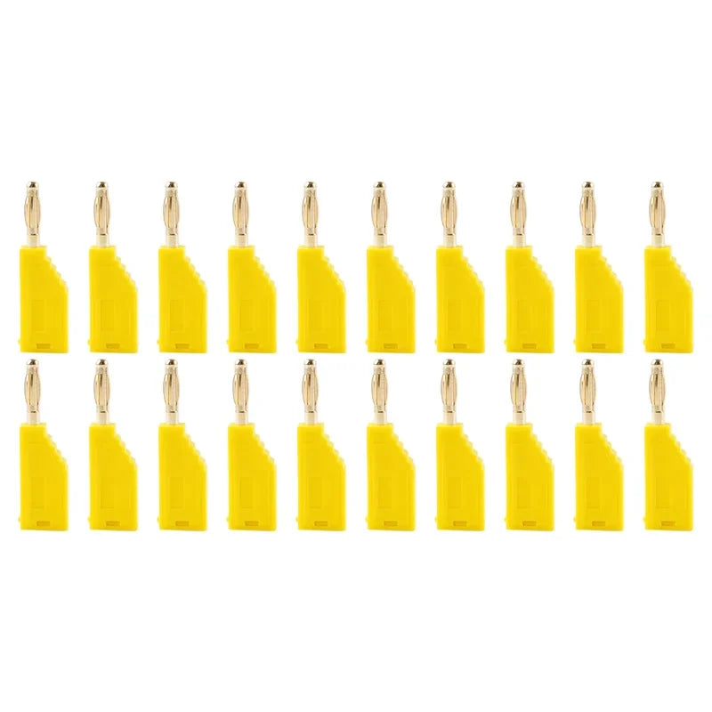 20Pcs 2MM Stackable Copper Nickel Plated Banana Plug Soldering Electrical Connector DIY Tools