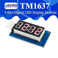 TM1637 4 Bits Digital LED Display Module For Arduino 7 Segment 0.36Inch Clock RED Anode Tube Four Serial Driver Board Pack