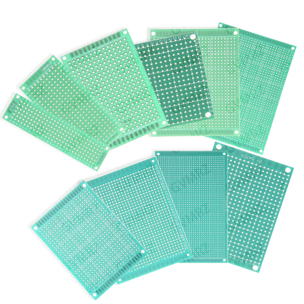 Single Sided Green PCB Prototype Board Universal Through Hole Perfboard for DIY Electronic Projects