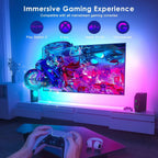 WACUAAO LED HDMI Sync TV Backlight for PS5/Apple TV/Fire Stick, Immersive Gaming Light Strip, Works with External TV Boxes ONLY