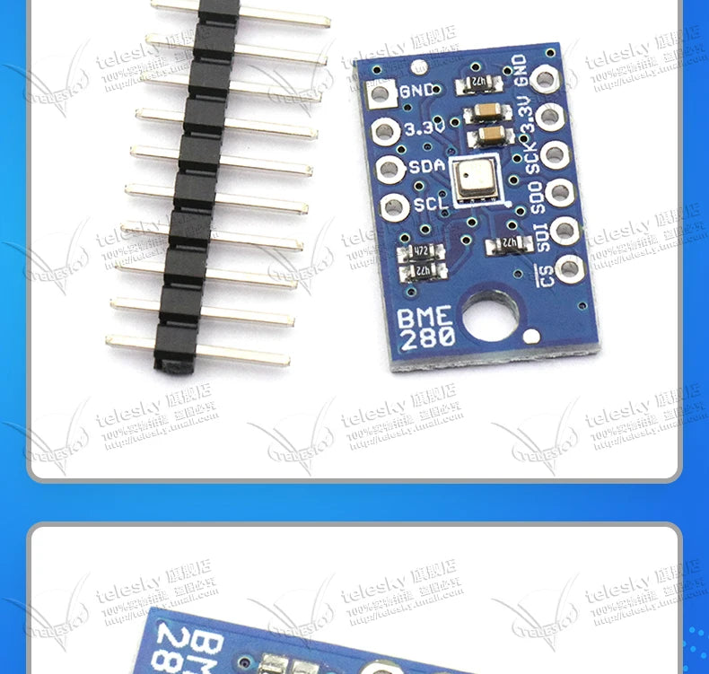 BME280 Embedded Digital Height Sensor Temperature Humidity Barometric Pressure Sensor Module I2C 1.2-3.6V BME280 Sensor Module