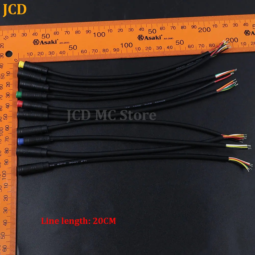 M6 M8 Julet Sensor Waterproof Electric Bicycle Butt Joint Plug  2 3 4 5 6 Pin Male Female Ebike Display Cable Connector