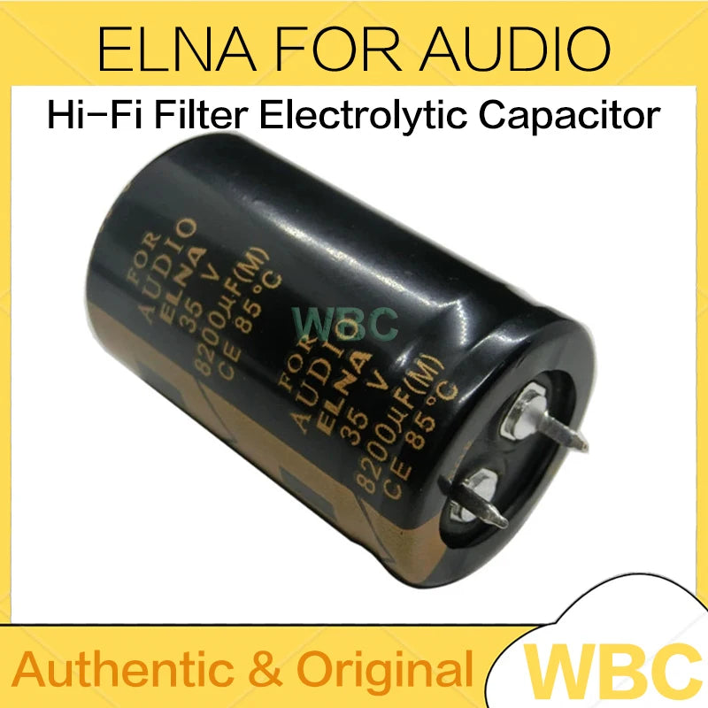 2Pcs/Lot ELNA FOR AUDIO Series  35V 50V 63V 80V 100V 6800UF 4700UF 8200UF 10000UF Hi-Fi Filter Electrolytic Capacitor Original