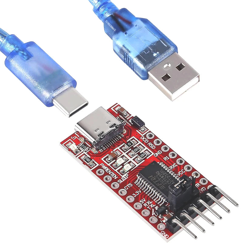 FT232RL CH340N Type C USB to TTL UART Module 3.3V 5V Serial Adapter with Dupont Cable for Arduino ESP32 ESP8266 STM32