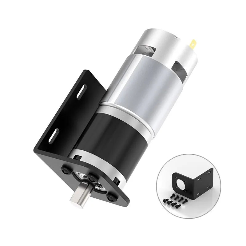 42GP-775 Motor DC Reduction Motor 12V 24V Large Torque Motor Planetary Reduction Planetary Gear Brush 10mm Shaft Diameter