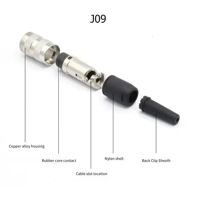 Waterproof C091 M16 Metal Circular Aviation Plug Connector 3Pin 4/5/6/7/8/12/14 Pin Male Female Connector J09 Cable Socket IP67