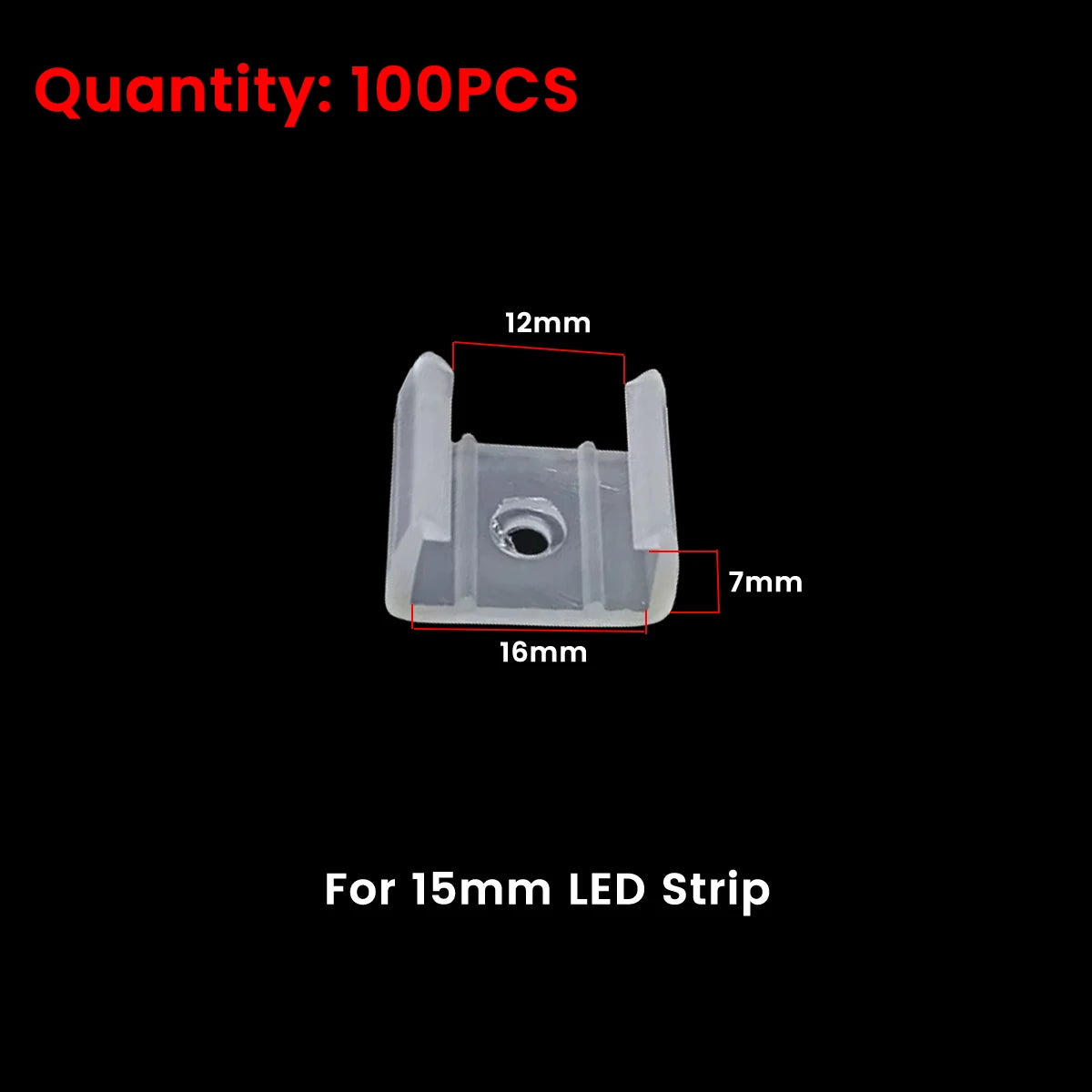LED Strip Fix Clips Holder Connector Accessories For Fixing 2835 Neon Light 6mm 8mm 12mm 15mm 220V Flexible COB Plastic Buckle
