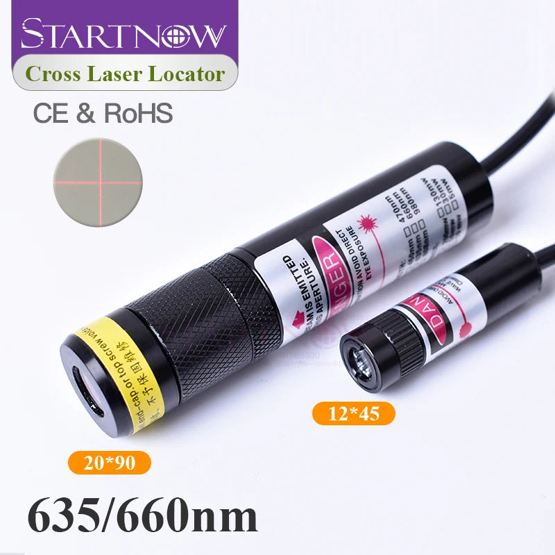Light Red Cross Positioner 660nm 100mw Laser Diode Module Focusable Beam Cross Laser Locator For Woodworking Carving Machine