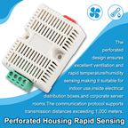 SHTC3 Temperature Humidity Sensor 35MM DIN Tracks Output RS485 Modbus Protocol Industrial Sensors Monitor Transmitter 5Pin