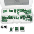 50PCS Efficient Connections with KF128 2.54mm 2P/3P/4P PCB Mount Screw Terminal Box Kit