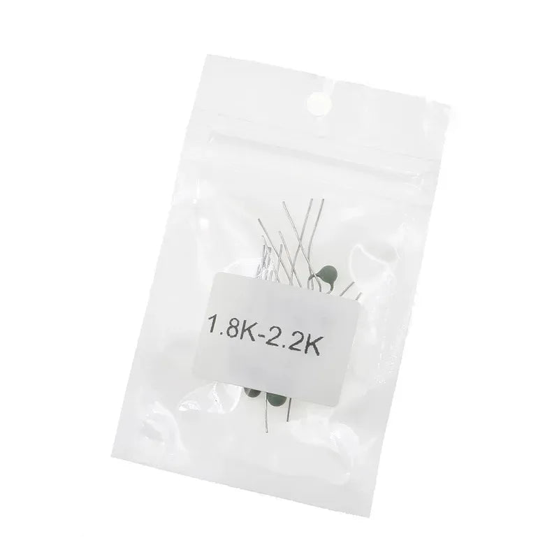 100Pcs 10Value 5% MZ5 PTC 50R - 2.2K Positive Temperature Thermistor Resistor Assorted kit
