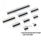 10pcs 2.54 mm Pitch 1x 40 Pin Right Angle Single Row Pin Header Male 90 Degrees Needle Connector 3P/4P/6P/8P/10P/15P/40P 1*40