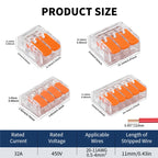 JINH 50 Pcs Quick  Compact Lever Parallel Electrical Splitter Equipment Connectors, Fast Wire Connector Terminal Blocks 34-11AWG