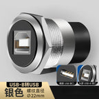 22mmc Metal Round D-type Module B-USB USB-B B-A Printing Adapter Cabinet Fast