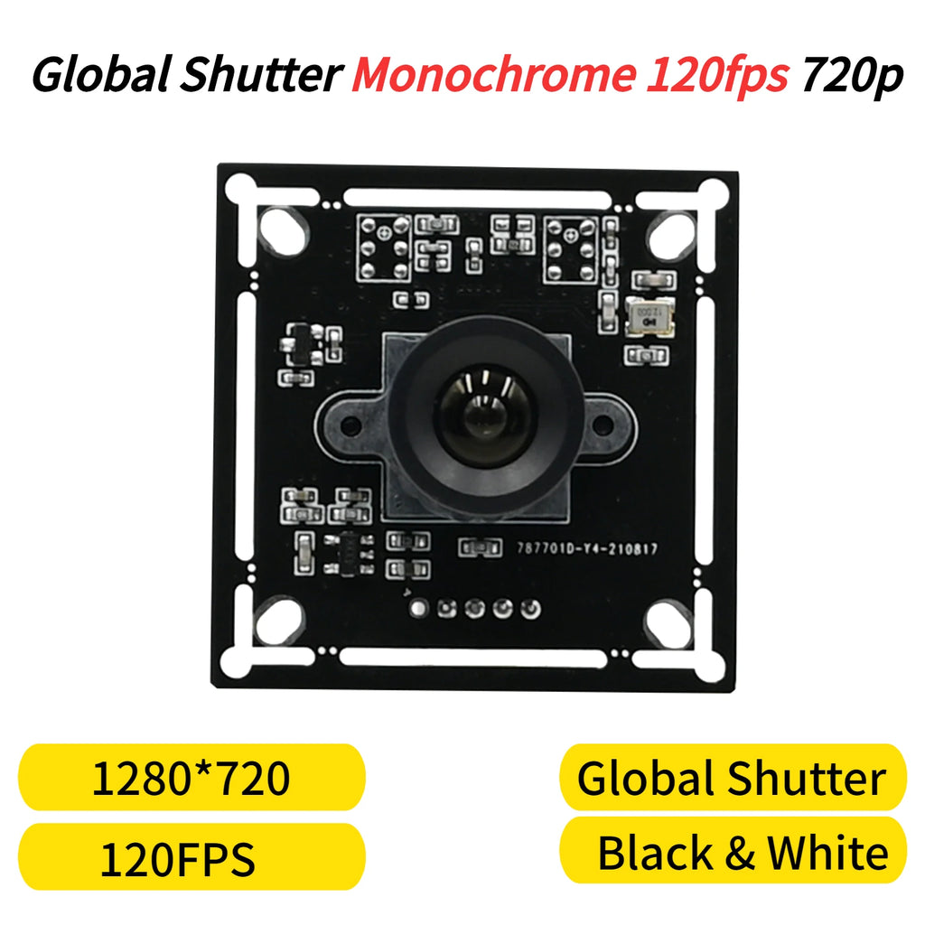 Global Shutter,180fps USB Camera Module VGA,Monochrome 640 x 480,UVC Compliant For Raspberry Pi Windows Android Machine Vision