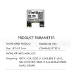 Beitian BE Series GNSS Module Ublox M10 TTL Built-in IST8310 Compass BDS GPS GALILEO FPV UAV Flight Control BE-180 - BE-882