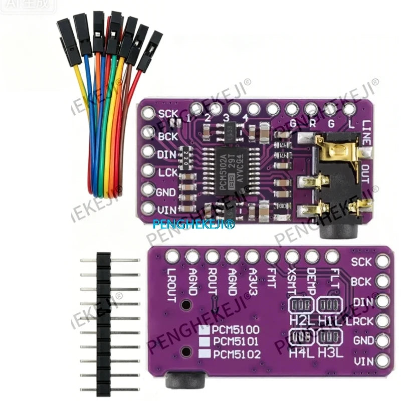 1let Interface I2S PCM5102A DAC Decoder GY-PCM5102 Player Module For Raspberry Pi pHAT Format Board Digital PCM5102 Audio Board
