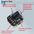 5.8G Embedded Ceiling Microwave Radar Sensor Switch AC85-250V Automatic Induction Sensor Body Motion Detector 5.8GHz Sensor