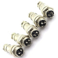 5 Sets  GX16 4  Pin Docking Aviation Plug Socket Waterproof Circular Connector