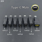 PD USB Adapter C Type C Male To 4.0*1.7 5.5*2.1 5.5*2.5 7.4*5.0 7.9*5.5mm Female Plug Converter DC Power Jack Connector