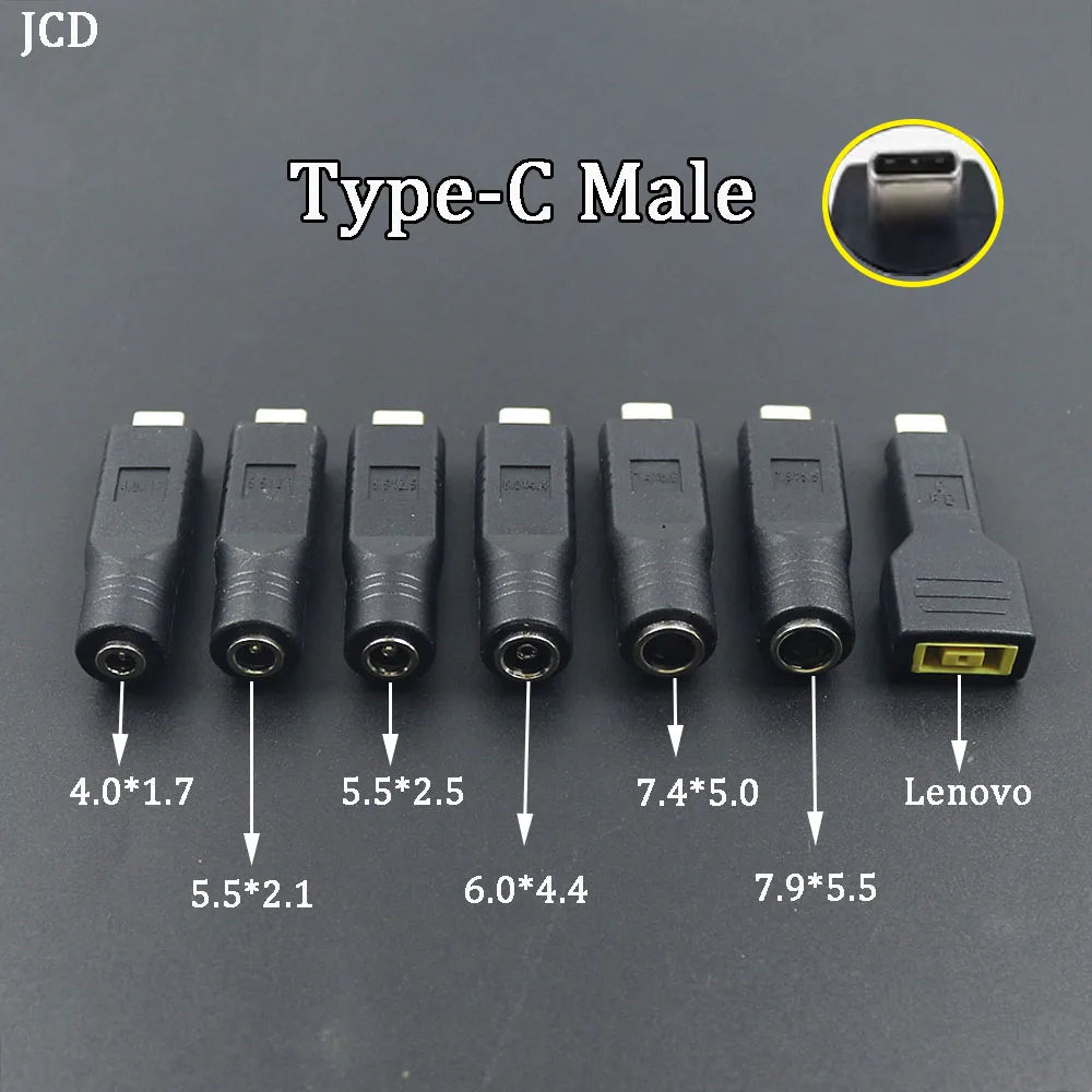PD USB Adapter C Type C Male To 4.0*1.7 5.5*2.1 5.5*2.5 7.4*5.0 7.9*5.5mm Female Plug Converter DC Power Jack Connector