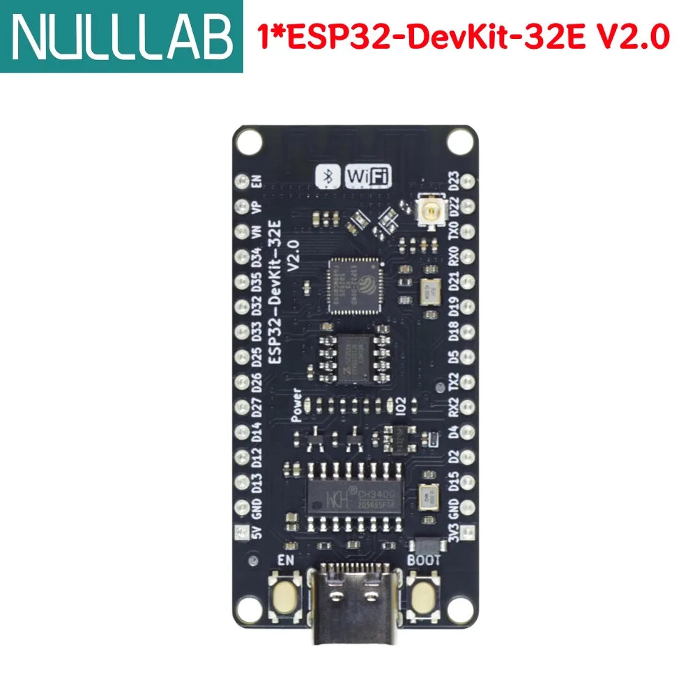 Upgraded ESP32 Development Board with USB-C Port, Equipped ESP32-D0WD-V3 Chip and 4MB Flash, 2.4GHz WiFi + BLE & Classic Bluetoo