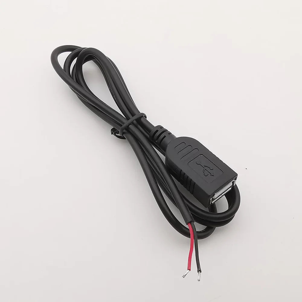5V USB 2.0 A Female Male Power Supply Cable Connector 2Pin 4Pin Wire Charge Extension Cable Adapter Welding Line DIY 0.3m 1m 2m