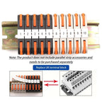 Din Rail Type Various Terminal Block Kit 211 Wire Electrical Conductor Universal Fast Cable Connector With Number Strip Set