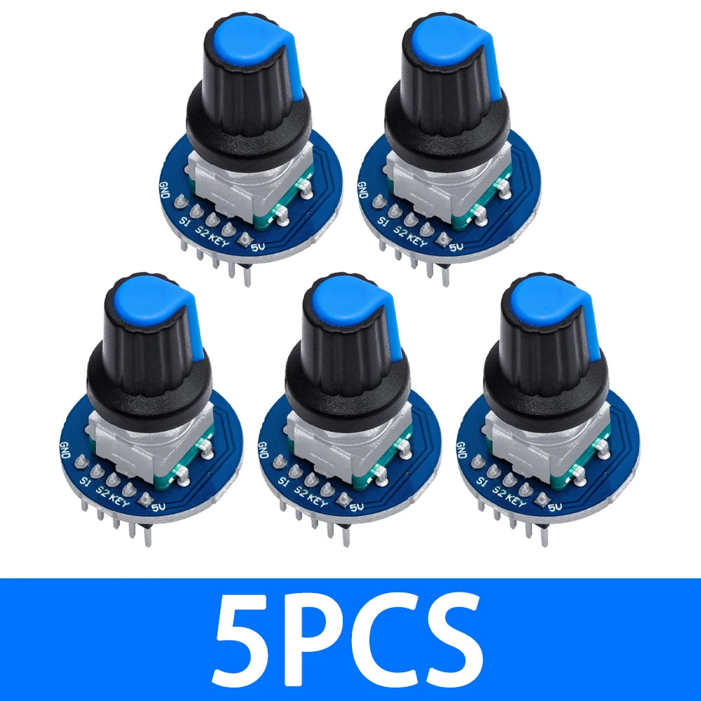 Rotary Encoder Module for Arduino Brick Sensor Development Round Audio Rotating Potentiometer Knob Cap EC11