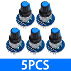 Rotary Encoder Module for Arduino Brick Sensor Development Round Audio Rotating Potentiometer Knob Cap EC11